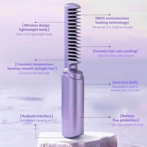 Holo Rechargeable Comb Hair Straightener